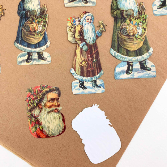 Classic Santa Loose Christmas Paper Scrap Pack
